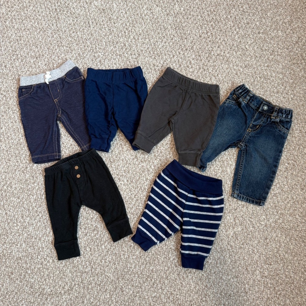 Carter's Baby Boy Pants Bundle Size 3 Months Denim Knit Joggers‎ Casual